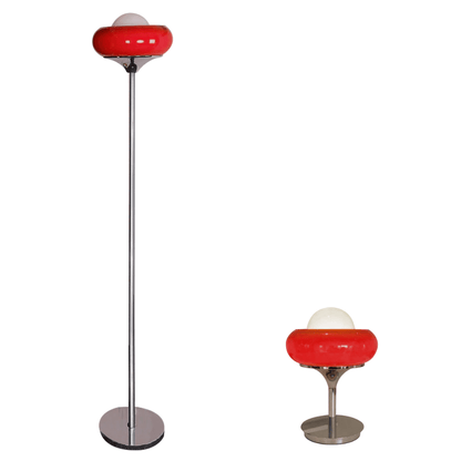 Retro Table and Floor Lamps Set - VogeLuxe