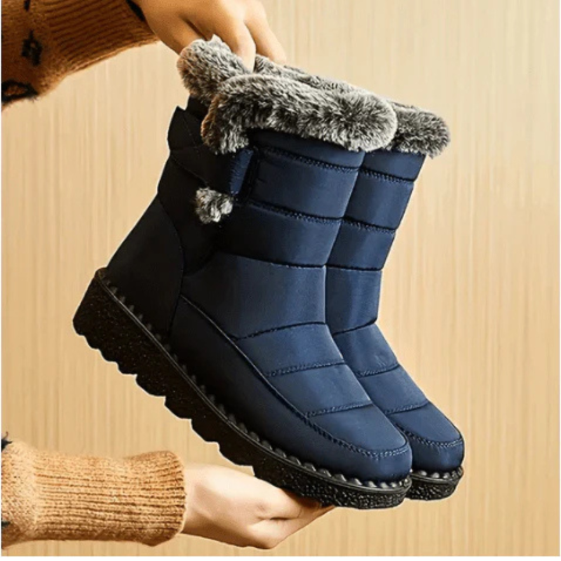 Warm Waterproof Mid Calf Women's Fur Lined Boots