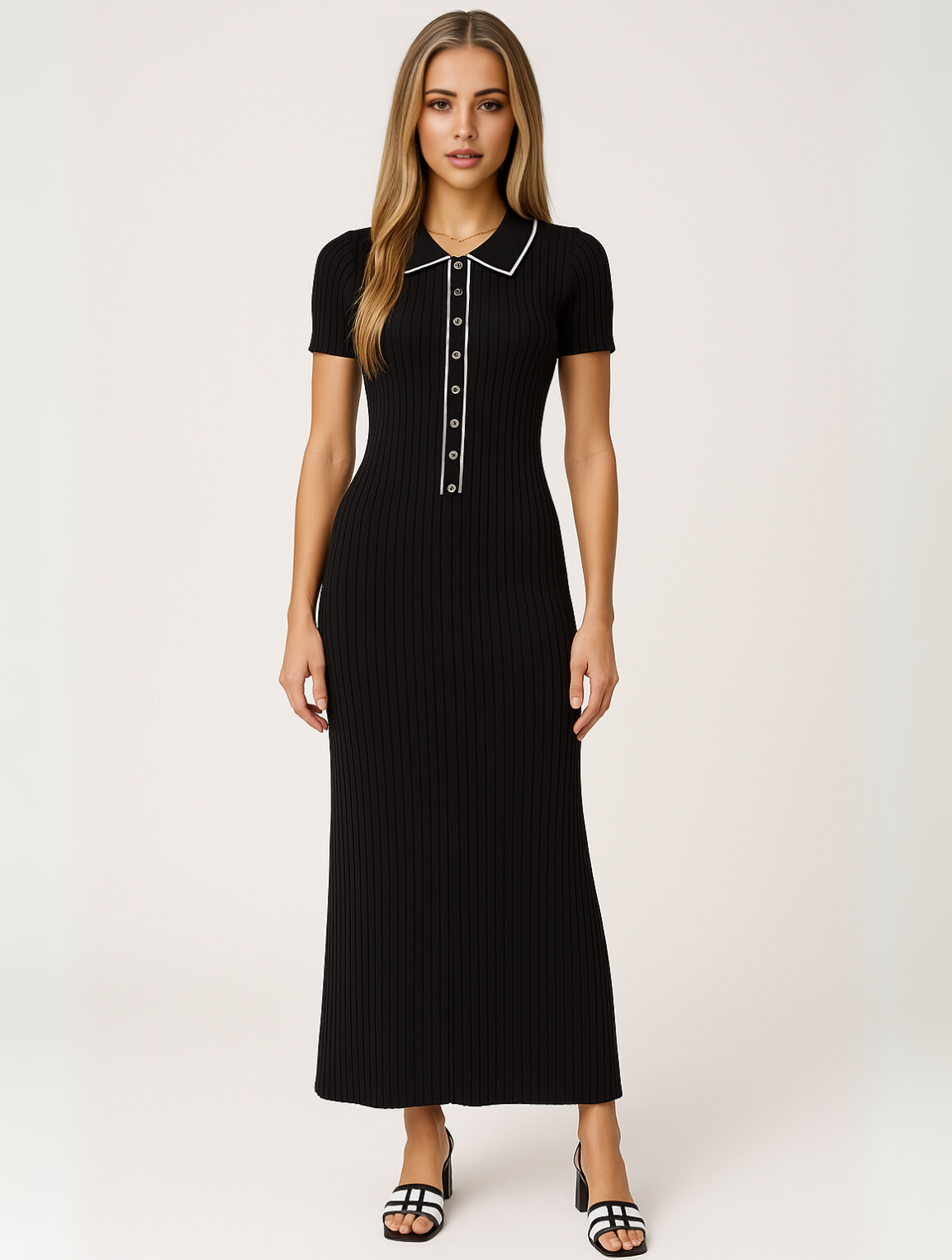 Sheila | Sleek Fitted Long Evening Dress - VogeLuxe