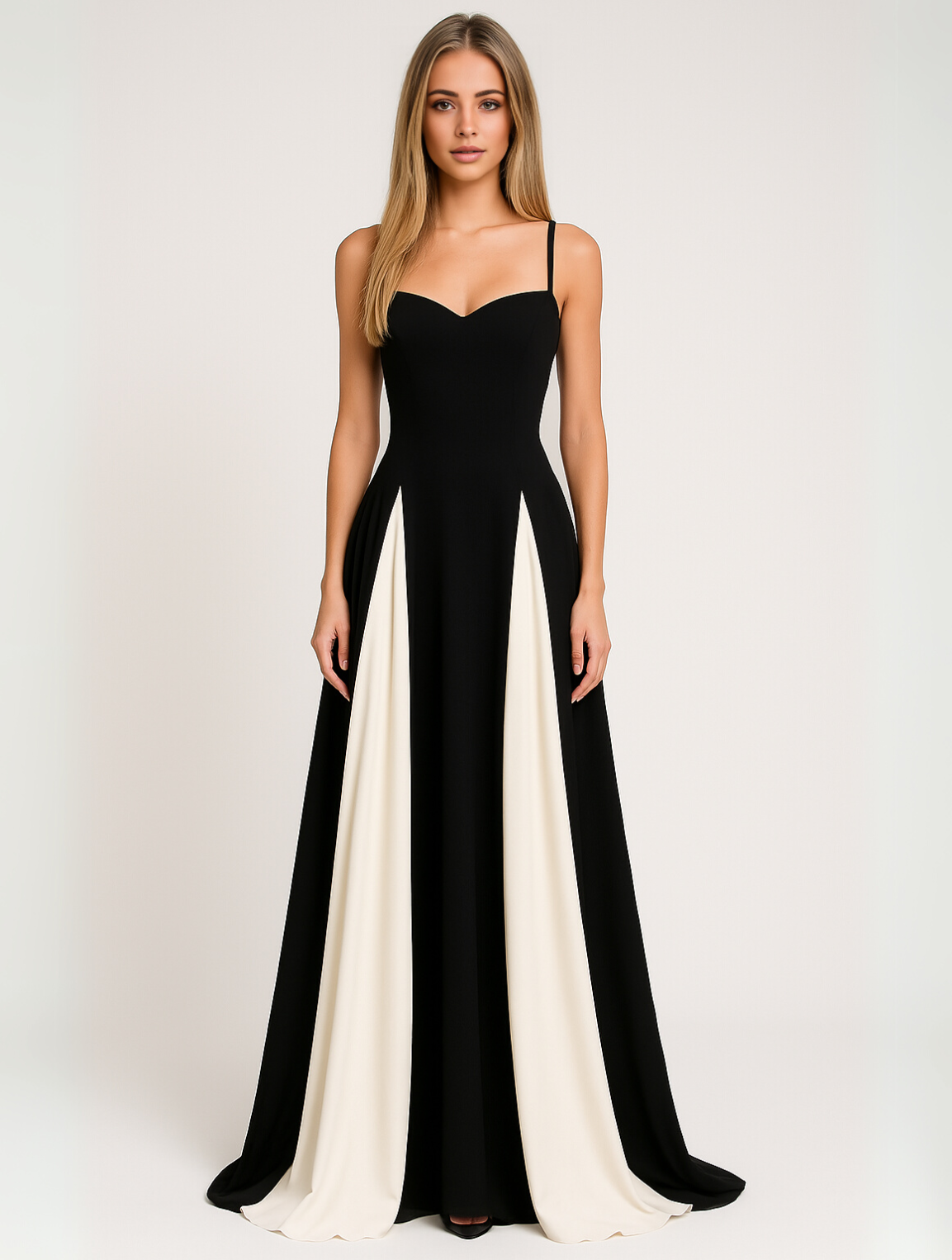 Chic Black White Shift Dress - VogeLuxe