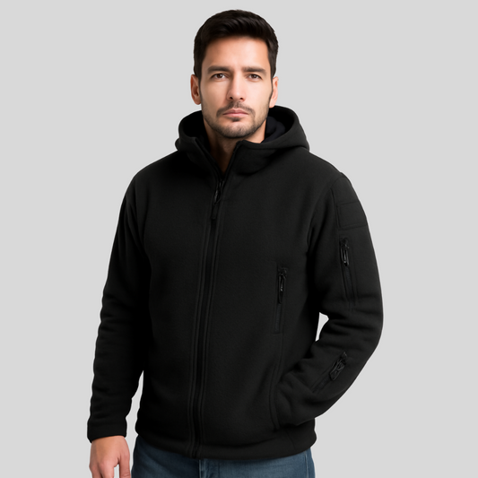 VogeLuxe | Men’s Tactical Multi Pocket Fleece Hoodie