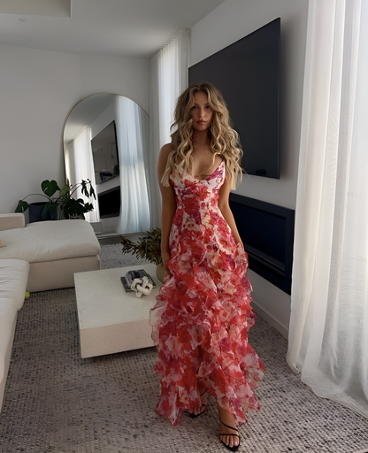 Beautiful Flower Long Dress for Women - VogeLuxe