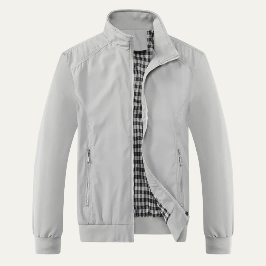 VogeLuxe | Men’s Wind-Resistant Stand Collar Zip Jacket