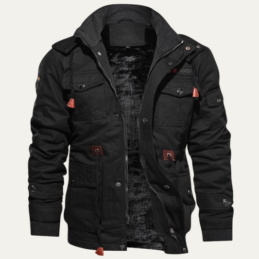 VogeLuxe | Men’s Winter Multi Pocket Cargo Military Jacket
