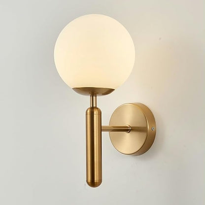 Elegant Glass Globe LED Wall Light in Bronze Finish - VogeLuxe