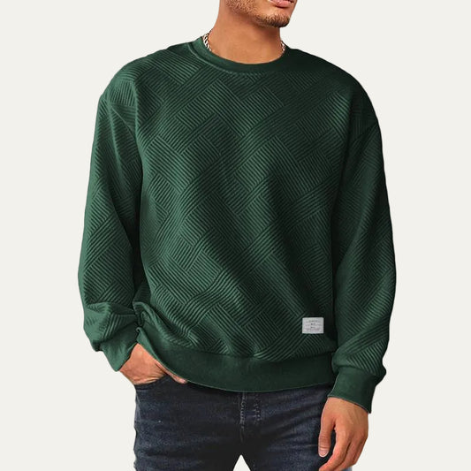 Varenzo Textured Knit Sweatshirt 0