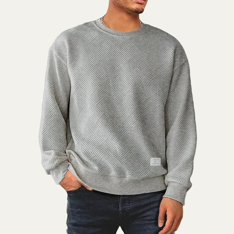 Varenzo Textured Knit Sweatshirt 2