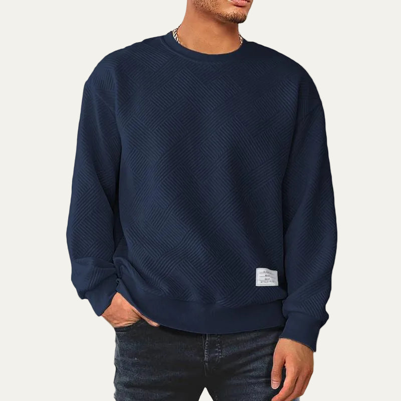 Varenzo Textured Knit Sweatshirt 3