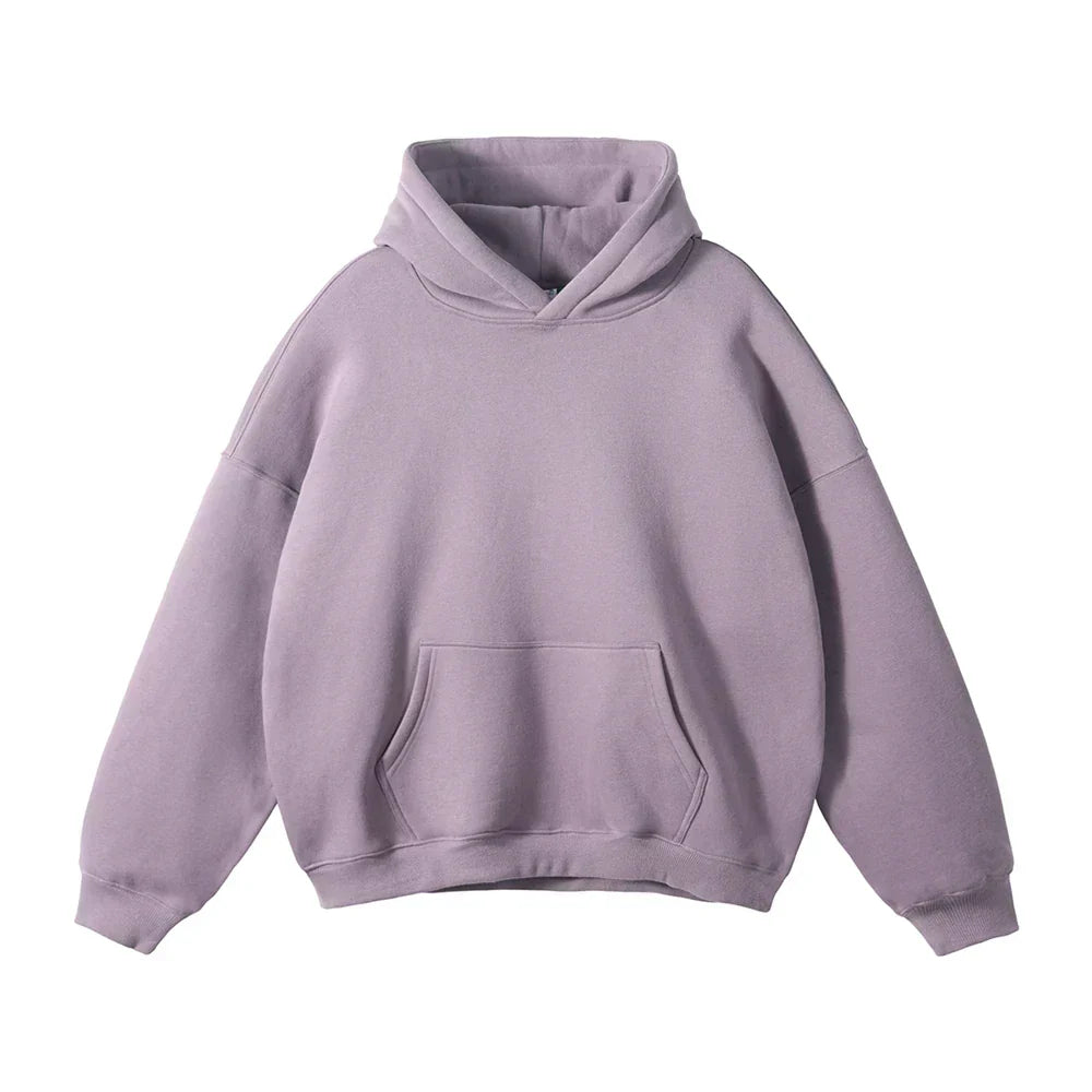 Cozy Large Hooded Sweatshirt – Gentle Sky Blue Cotton