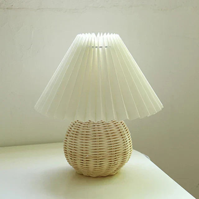 Traditional Desk Lamp with Fabric Shade
