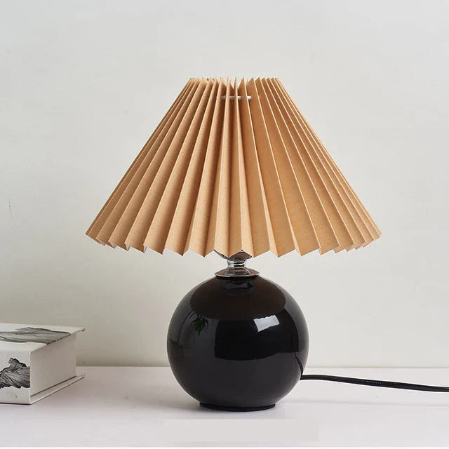 Traditional Desk Lamp with Fabric Shade