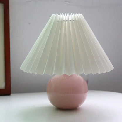 Traditional Desk Lamp with Fabric Shade