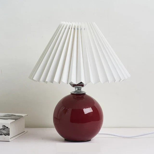 Traditional Desk Lamp with Fabric Shade