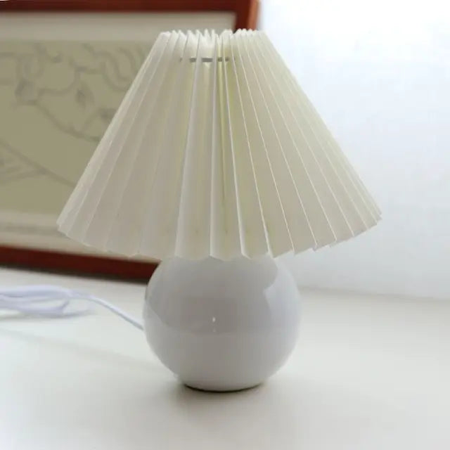 Traditional Desk Lamp with Fabric Shade