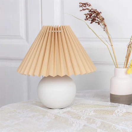 Traditional Desk Lamp with Fabric Shade