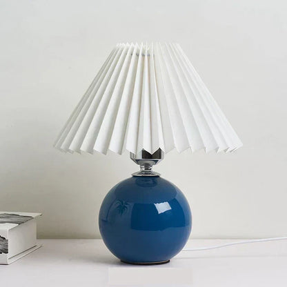 Traditional Desk Lamp with Fabric Shade