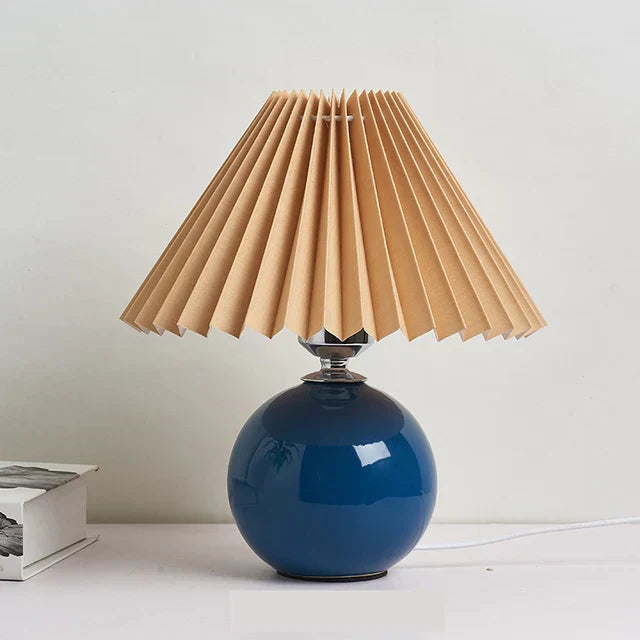 Traditional Desk Lamp with Fabric Shade