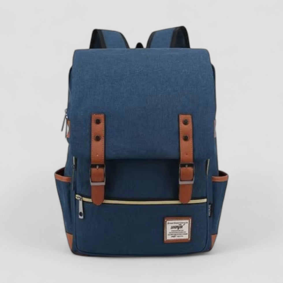 Vintage Canvas Laptop Backpack for School and Travel