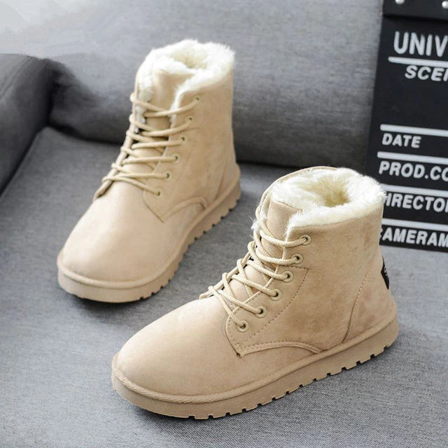 Comfy Womens Warm Snow Ankle Boots - BritishElegance