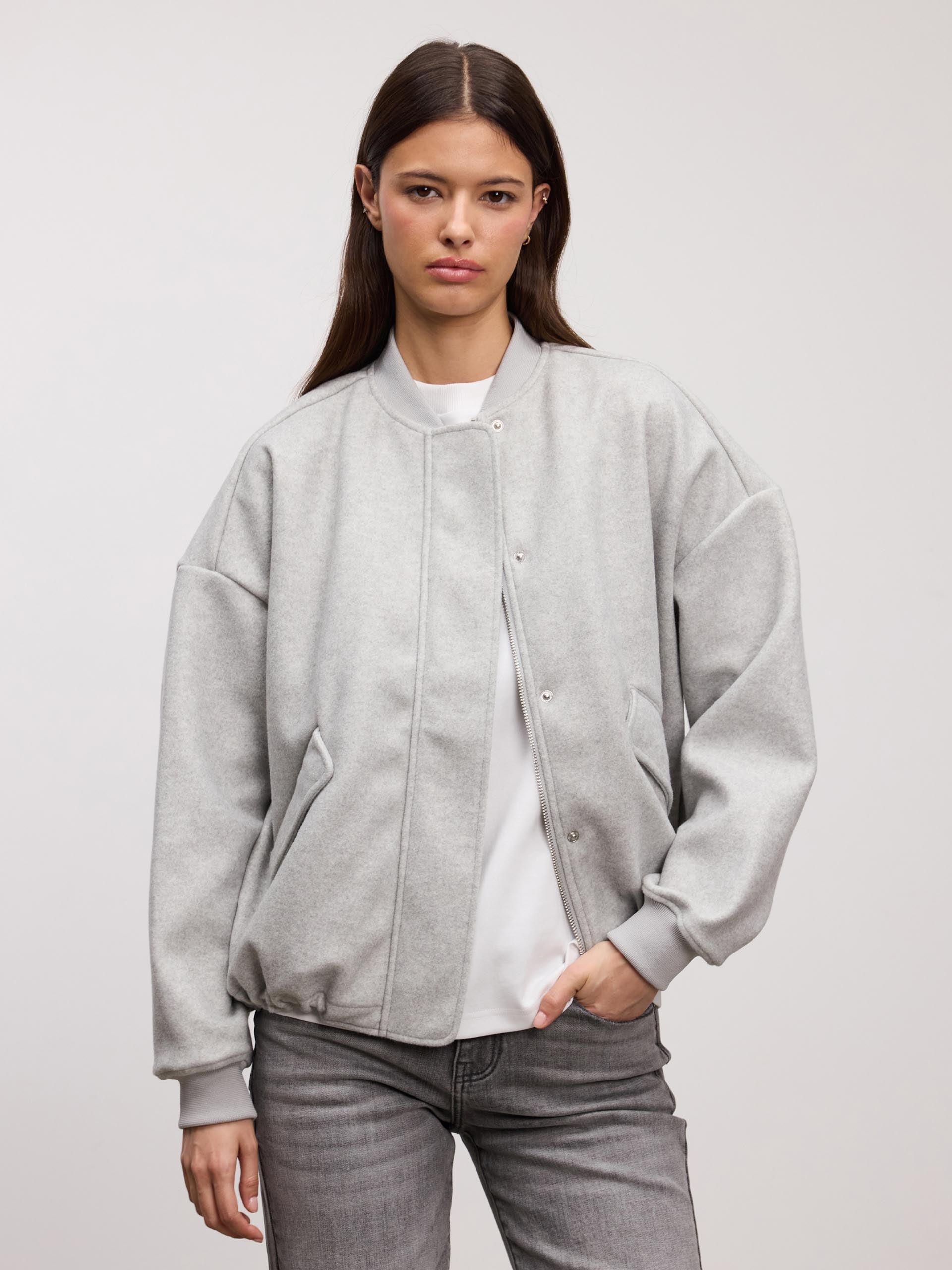 Comfy Women's Bomber Jacket – Relaxed Fit Daily Coat - VogeLuxe