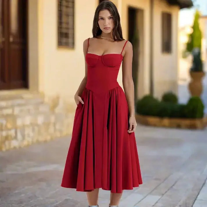 Flattering Fit Summer Sundress - BritishElegance