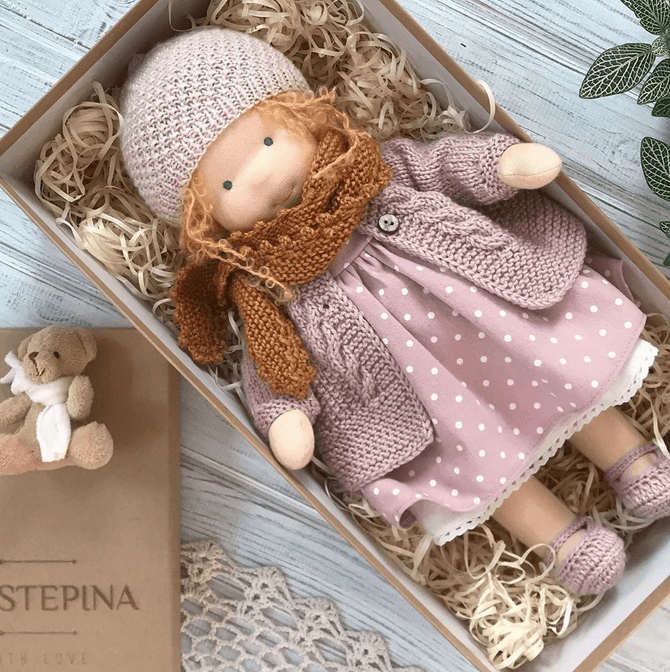 Plush Waldorf Doll – Cute Friend for Kids Play