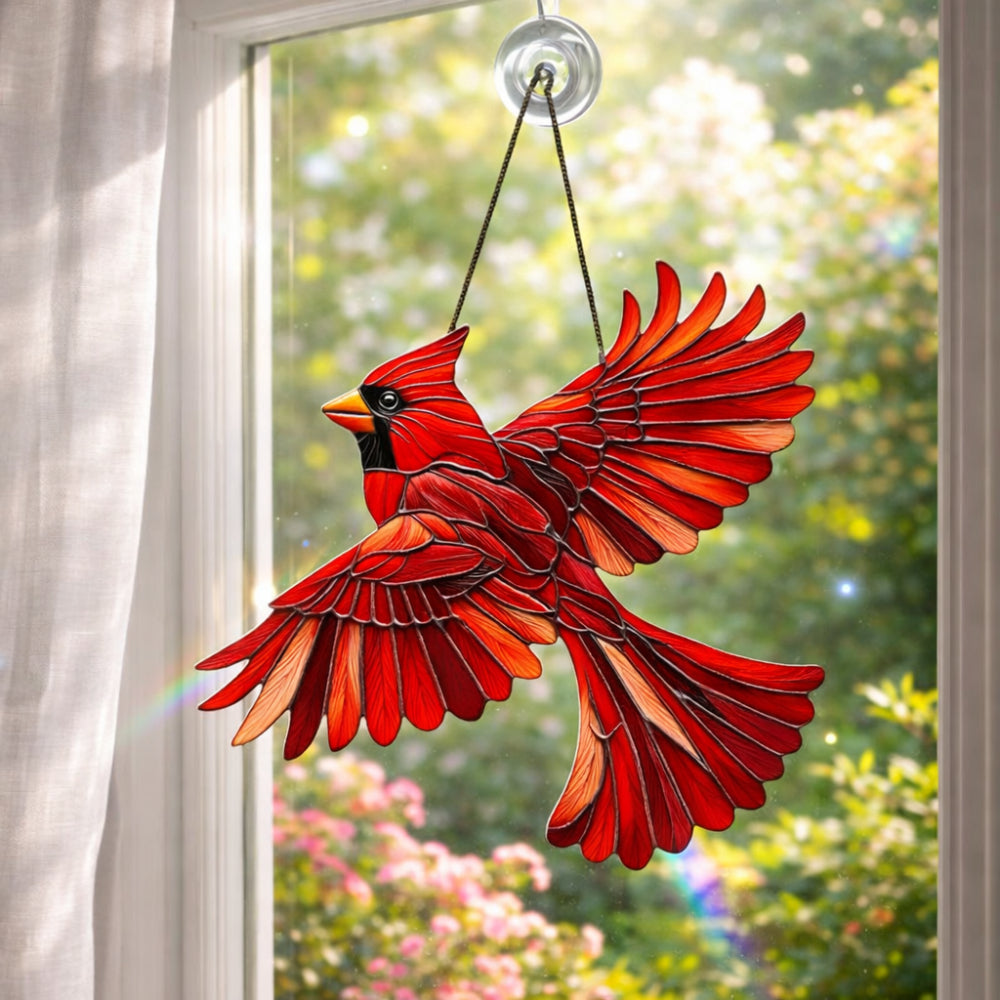Colorful Glass Hummingbird Window Hanging Decoration