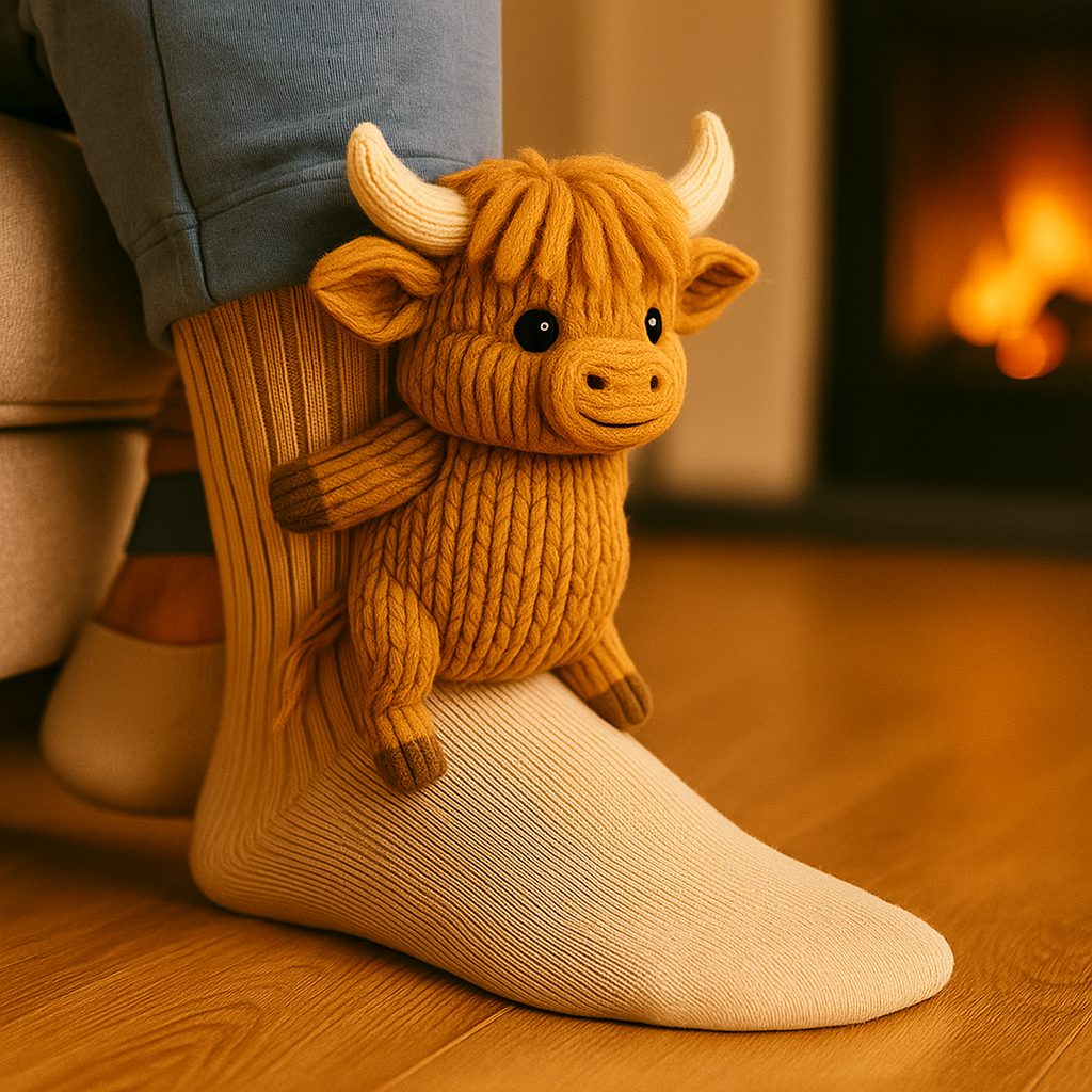 Cozy Animal 3D Non Slip House Socks
