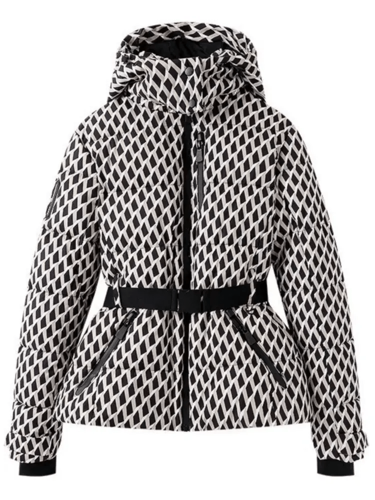 Warm Waterproof Snow Jacket For Skiing With Adjustable Belt