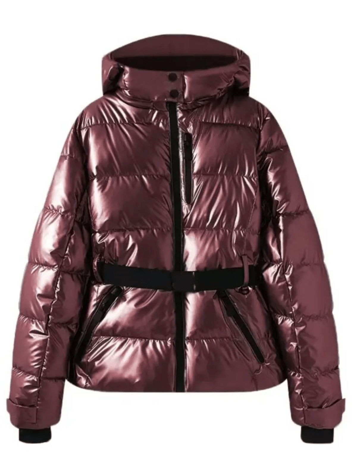 Warm Waterproof Snow Jacket For Skiing With Adjustable Belt