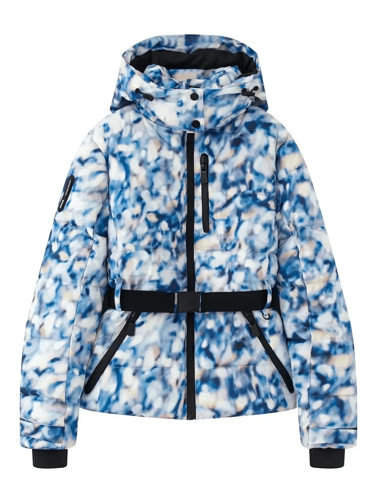 Warm Waterproof Snow Jacket For Skiing With Adjustable Belt