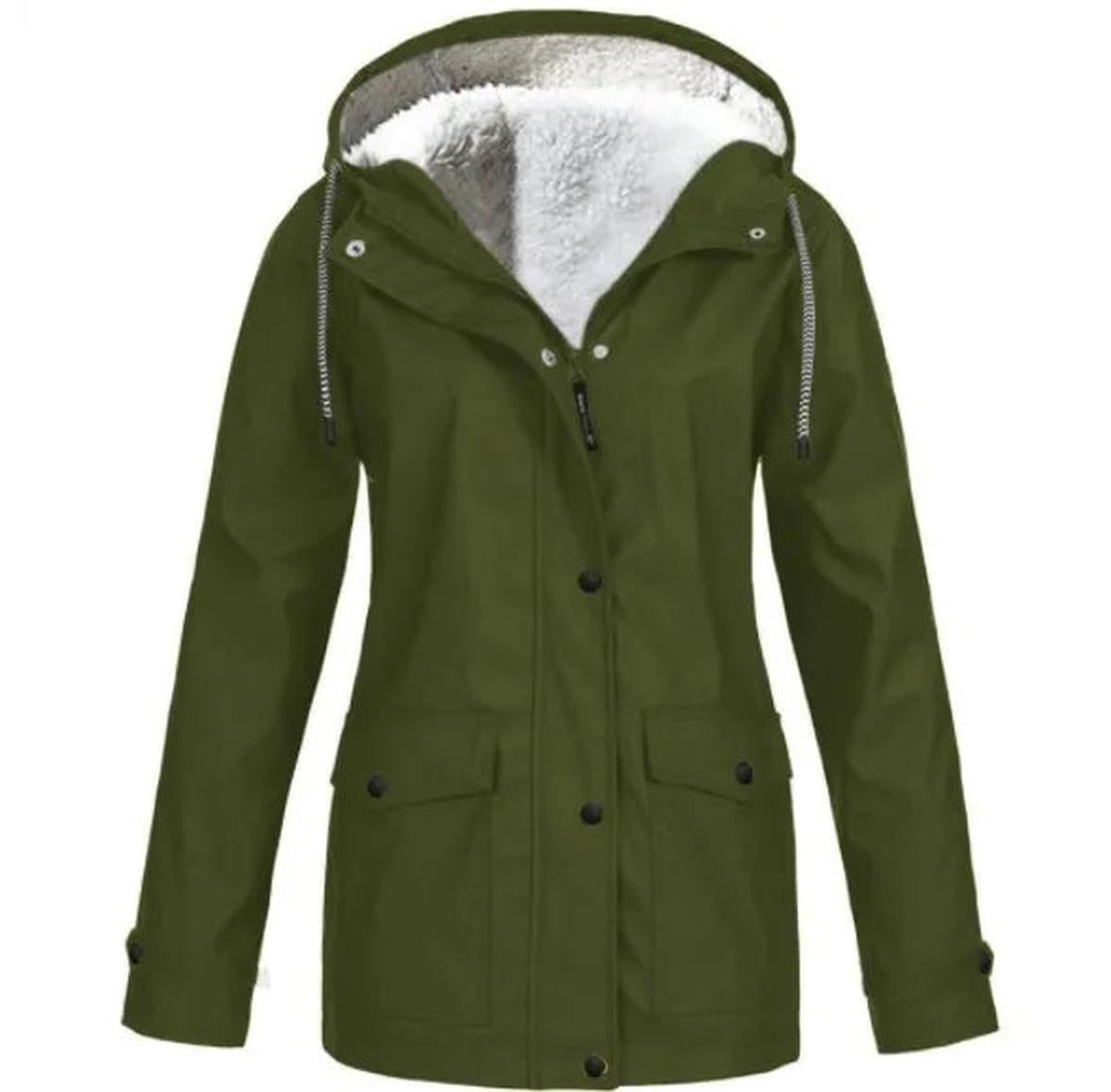 Warm Insulated Water Resistant Parka Coat With Hood