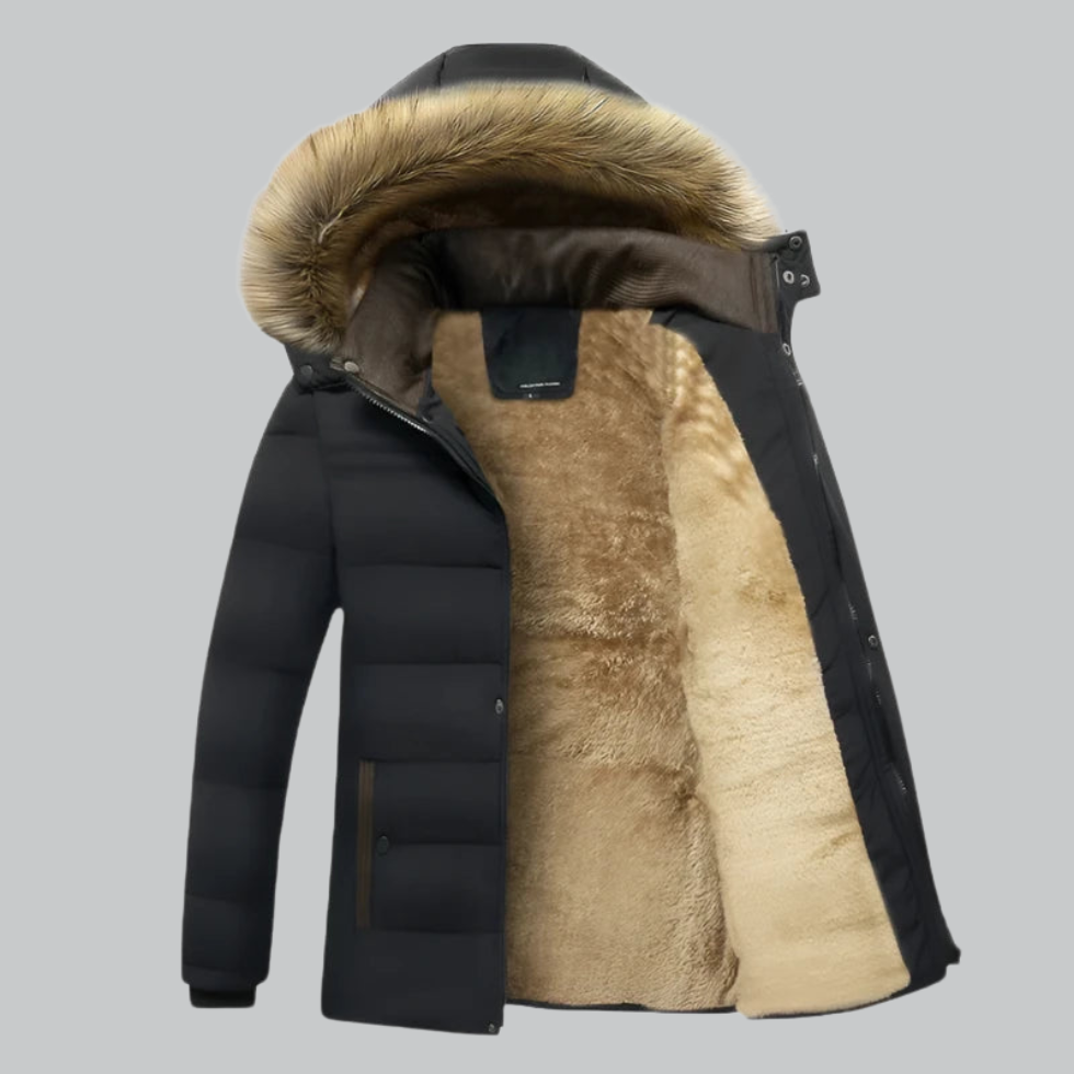 VogeLuxe | Men’s Insulated Fur-Lined Hooded Parka
