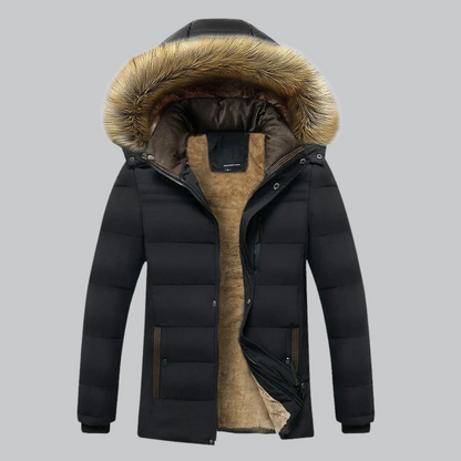 VogeLuxe | Men’s Insulated Fur-Lined Hooded Parka