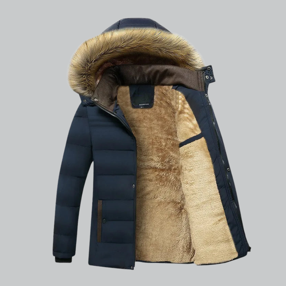 VogeLuxe | Men’s Insulated Fur-Lined Hooded Parka