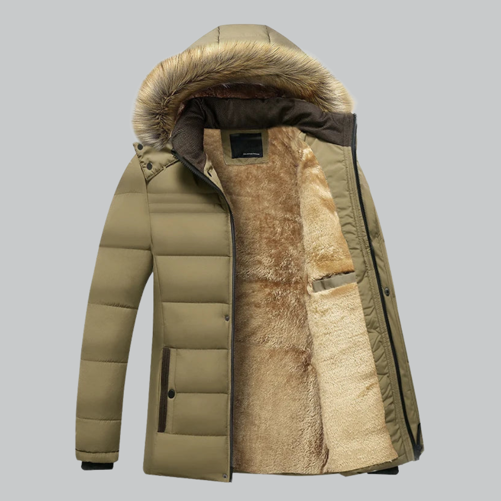 VogeLuxe | Men’s Insulated Fur-Lined Hooded Parka