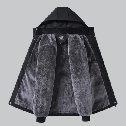VogeLuxe | Men’s Fleece-Lined Detachable Hood Parka