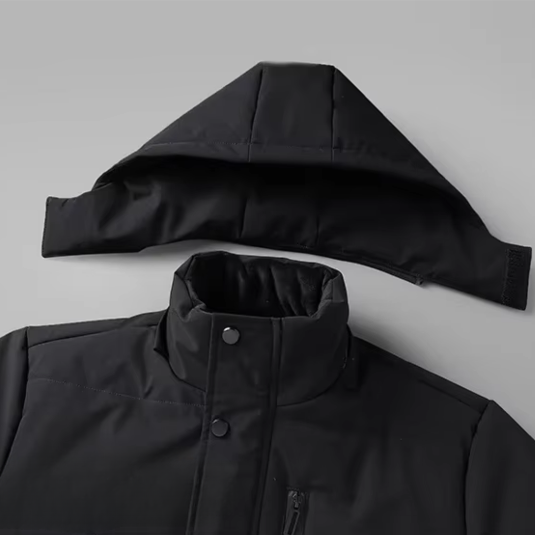 VogeLuxe | Men’s Fleece-Lined Detachable Hood Parka