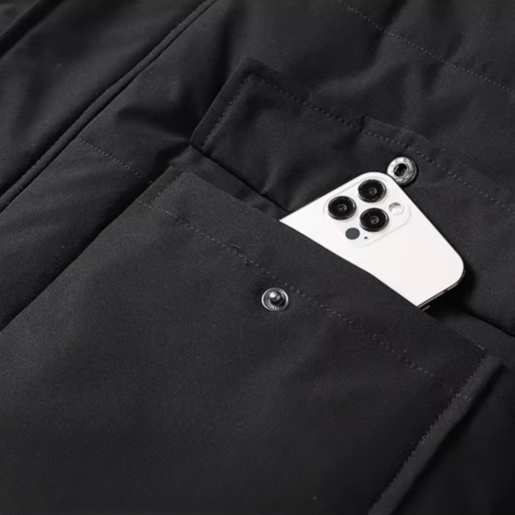 VogeLuxe | Men’s Fleece-Lined Detachable Hood Parka