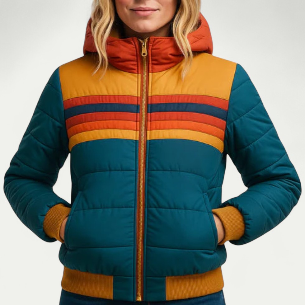 Waterproof Puffer Jacket with Hood for Women 1