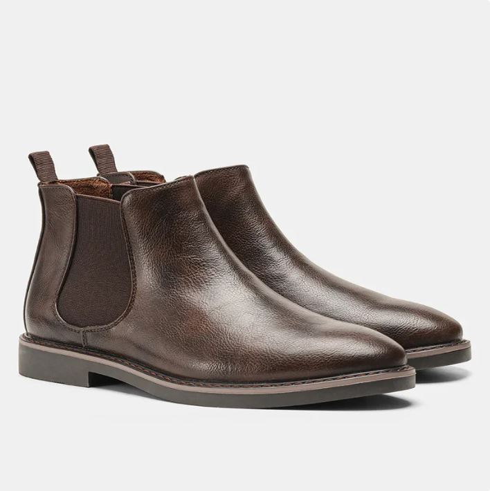 Men's Premium Leather Ankle Boots - Stylish Daily Wear