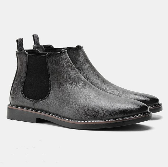 Men's Premium Leather Ankle Boots - Stylish Daily Wear