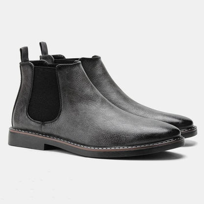 Men's Premium Leather Ankle Boots - Stylish Daily Wear