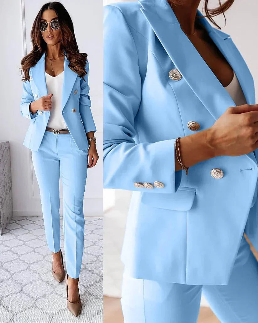 Classic Fit Women's Suit Jacket and Pants Set