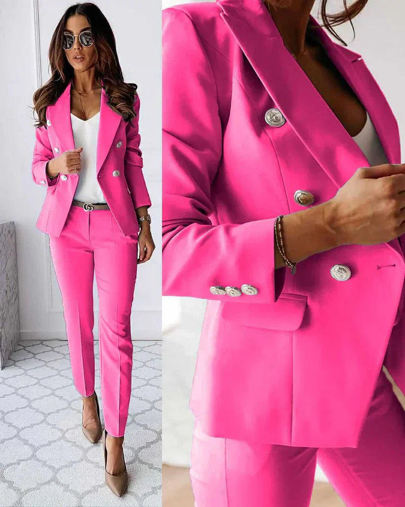 Classic Fit Women's Suit Jacket and Pants Set