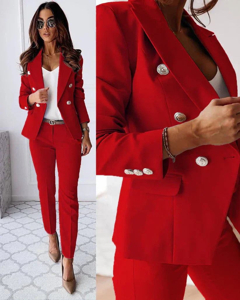 Classic Fit Women's Suit Jacket and Pants Set