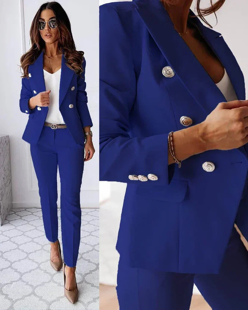 Classic Fit Women's Suit Jacket and Pants Set