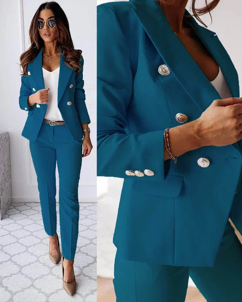 Classic Fit Women's Suit Jacket and Pants Set
