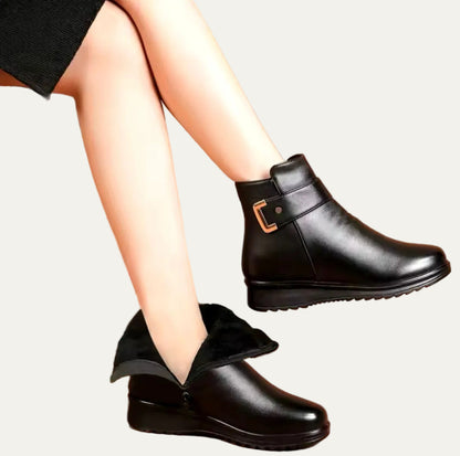 VogeLuxe | Women’s Ankle Length Boots with Buckled Strap