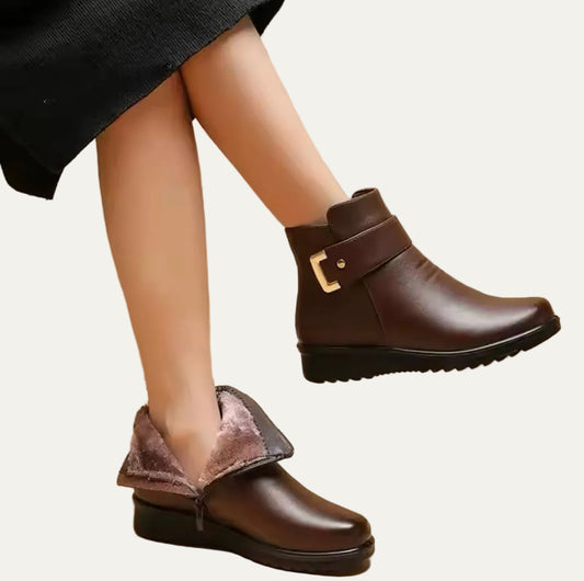 VogeLuxe | Women’s Ankle Length Boots with Buckled Strap